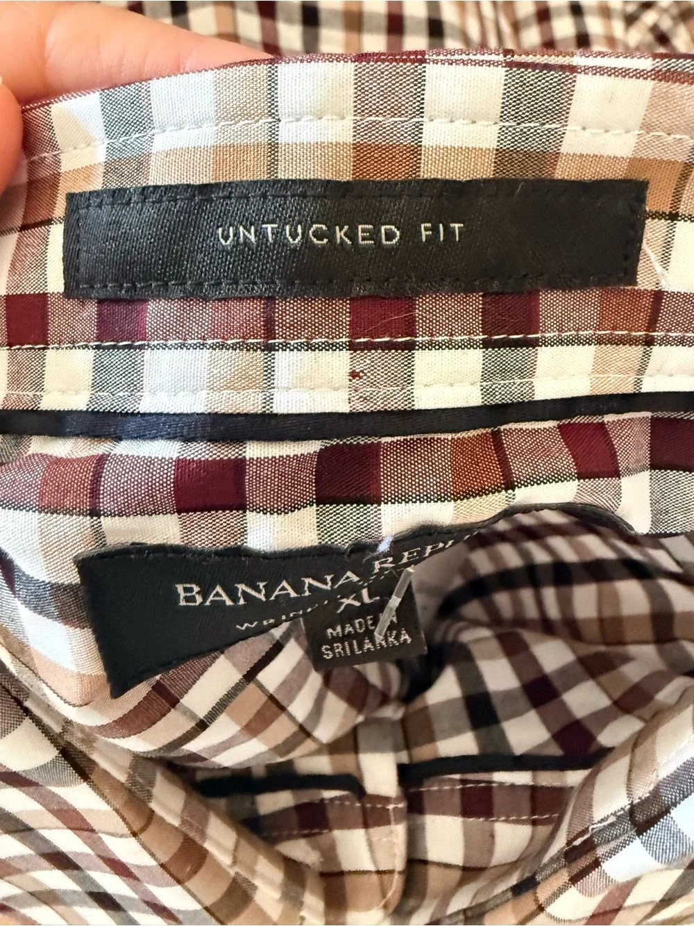 NWT Banana Republic Untucked Fit Cotton Shirt XL